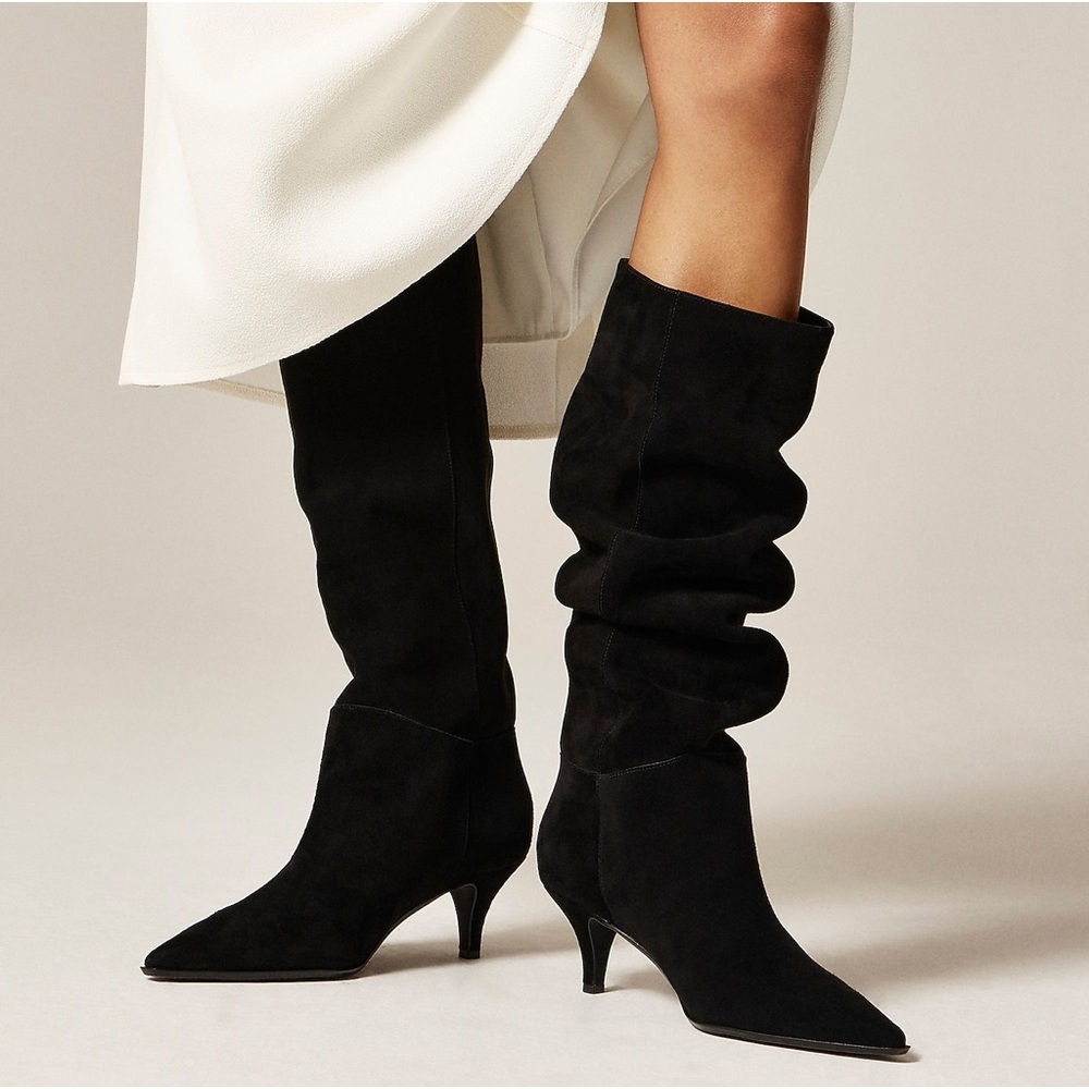 J Crew Stevie knee-high boots in suede CM918